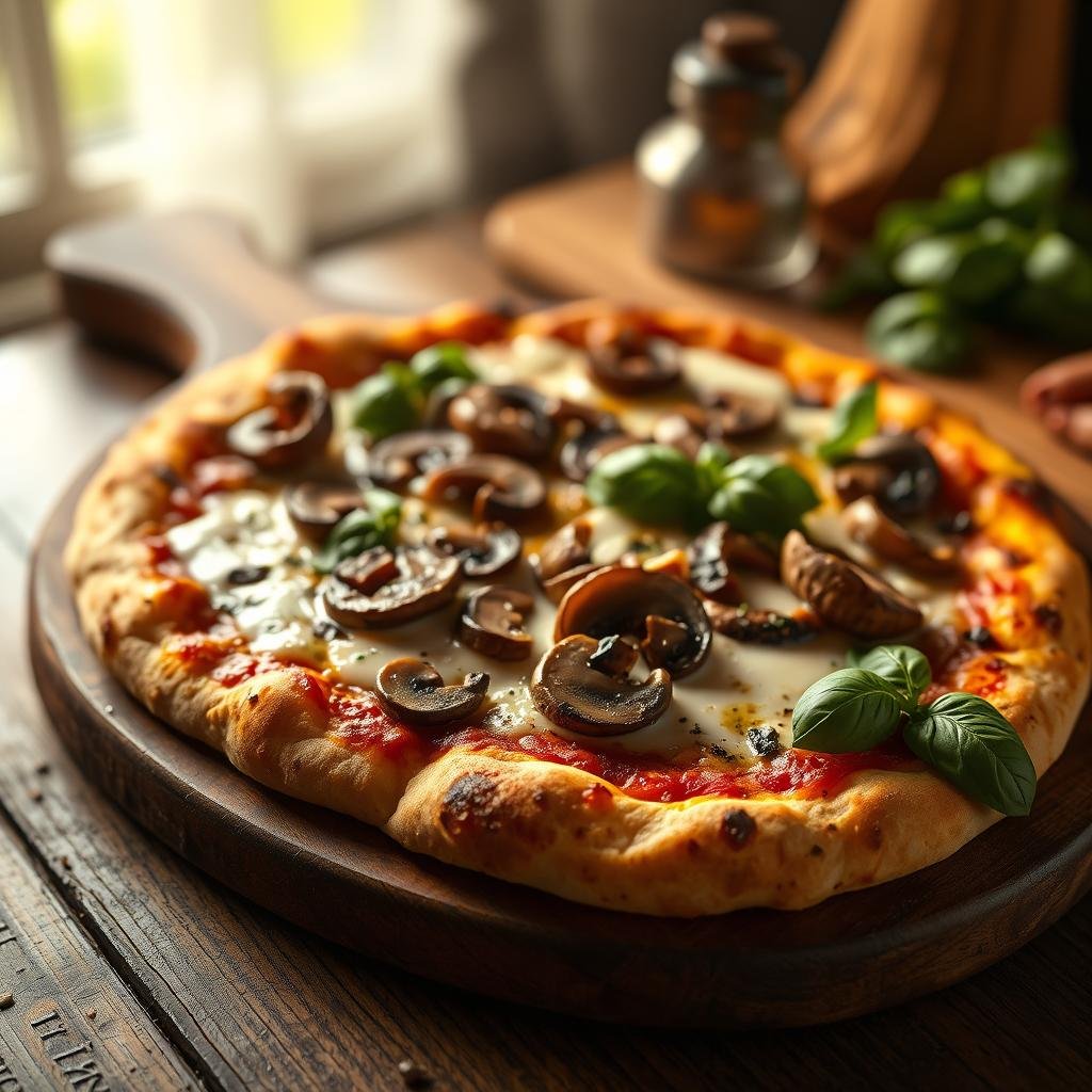 Mushroom Pizza Recipe: Garlic Mushroom Pizza