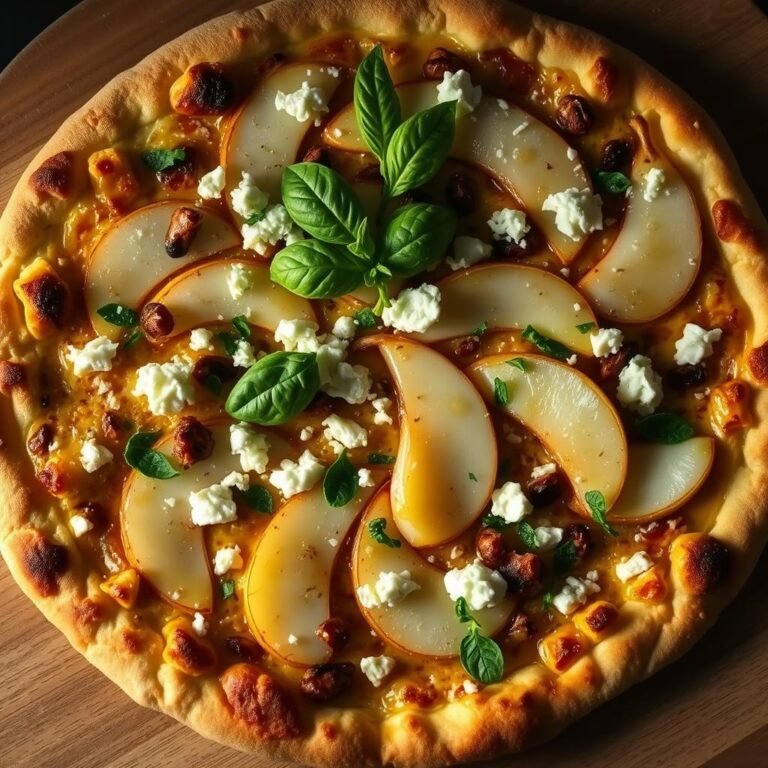 Pear and Gorgonzola Pizza: Sweet and Tangy