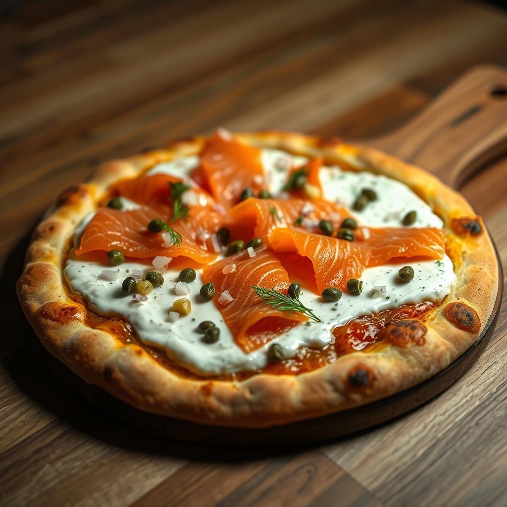 Smoked Salmon Pizza: Lox and Cream Cheese Pizza