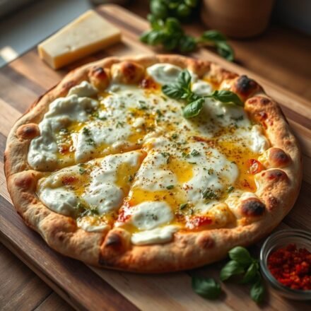 White Pizza Recipe: Ricotta and Mozzarella