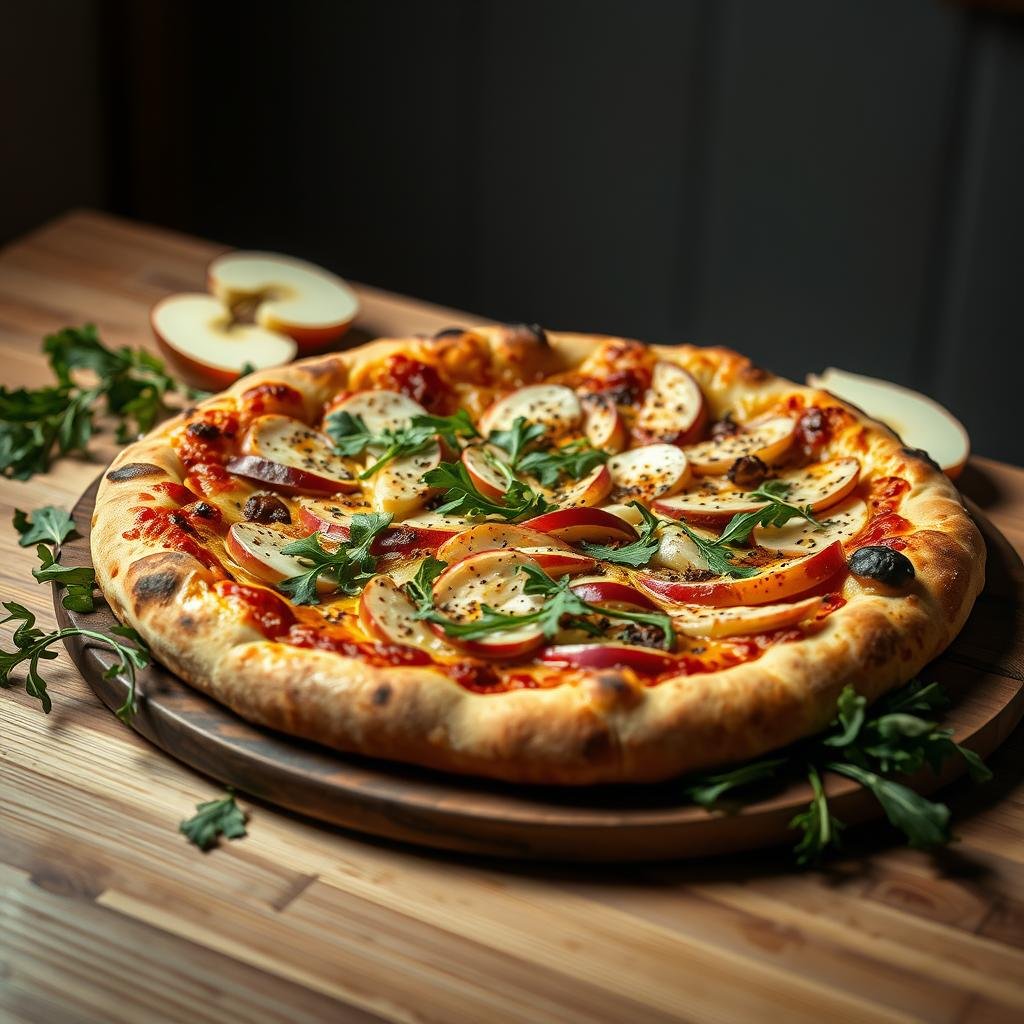 apple brie arugula pizza