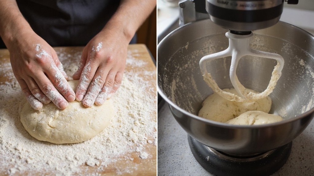 kneading builds gluten network