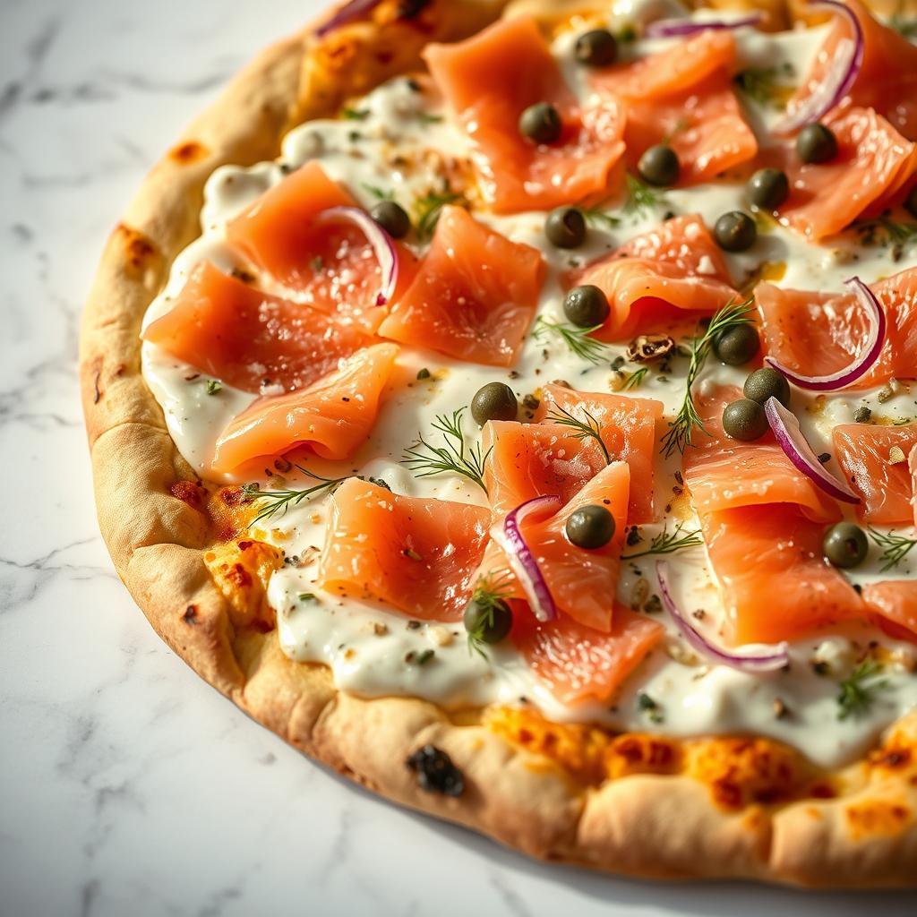 smoked salmon pizza