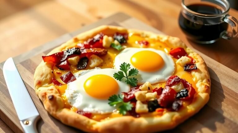 breakfast pizza with eggs