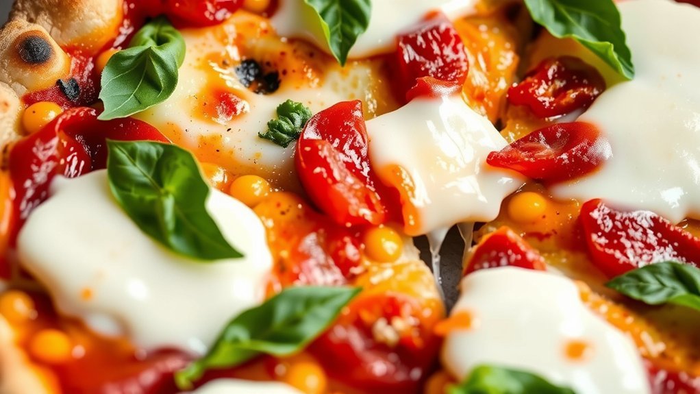 chewy protein packed chickpea crust