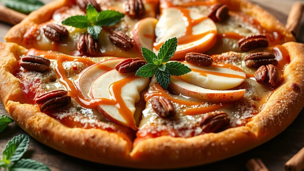 cinnamon sugar buttered pizza