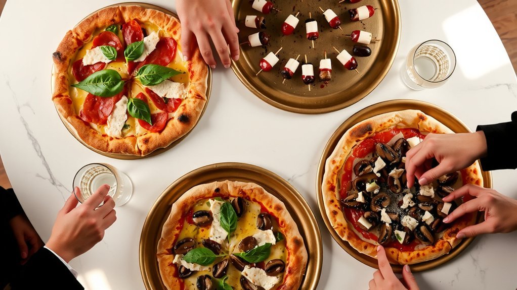 festive varied umami forward pairings