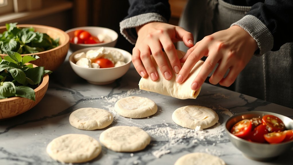 flour dusted edge rim rest