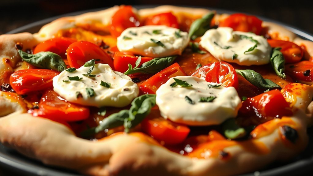 goat cheese on peppers