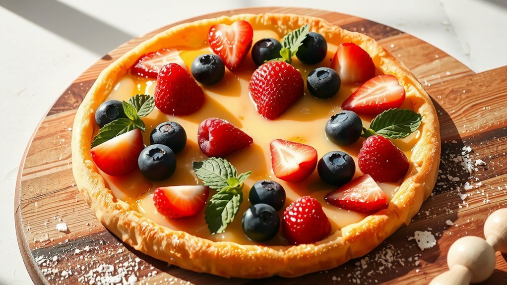 lemon curd fruit pizza assembly
