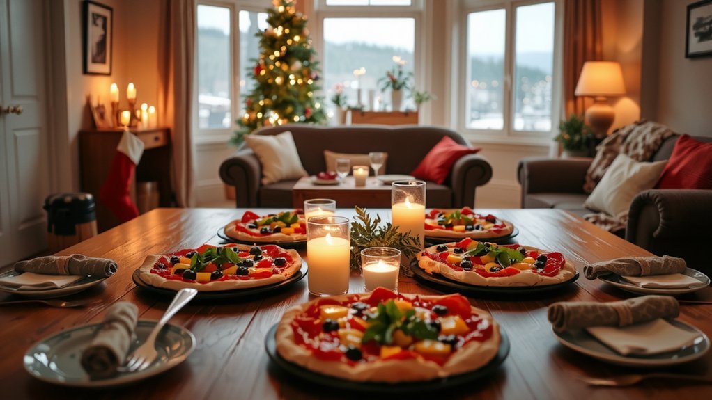 tidy table candles napkins