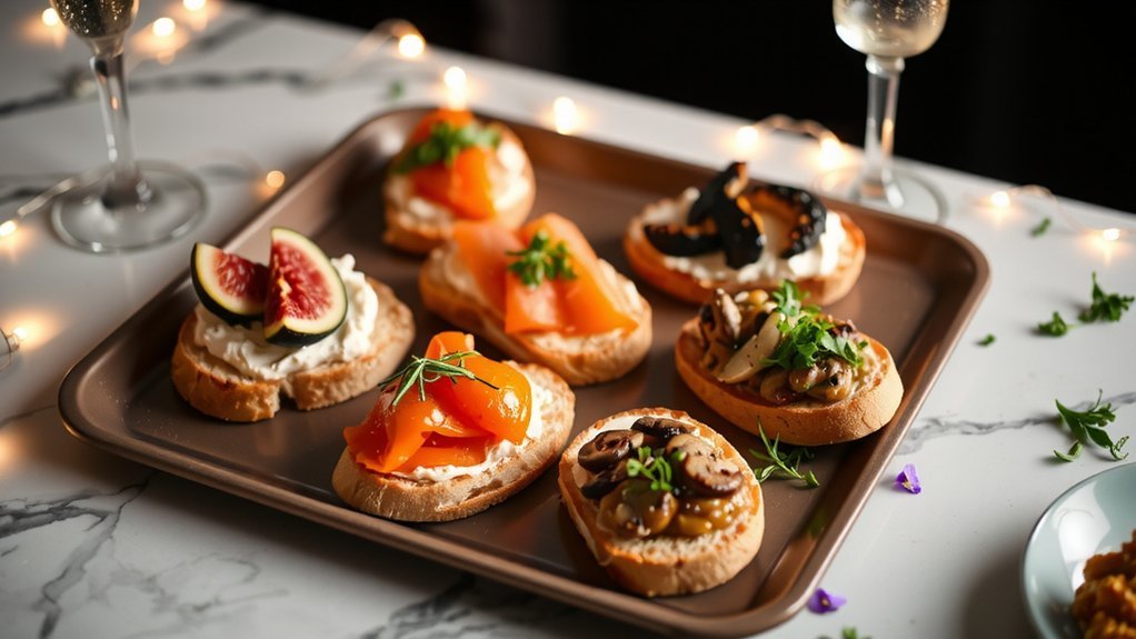 toasted crostini ricotta prosciutto