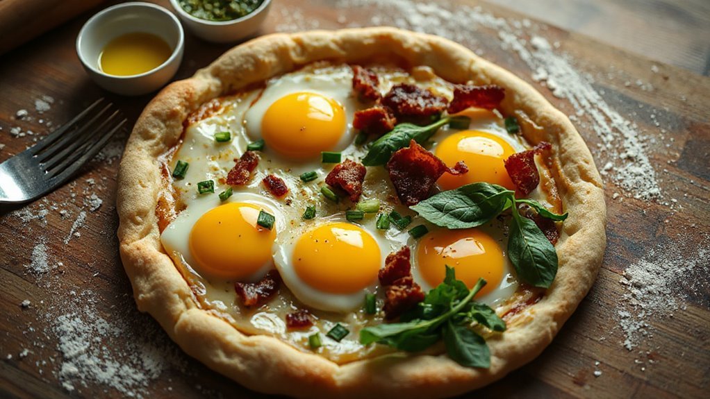 assemble your breakfast pizza