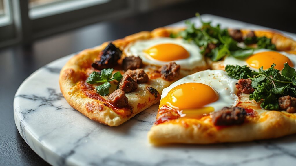 bold customizable breakfast pizzas