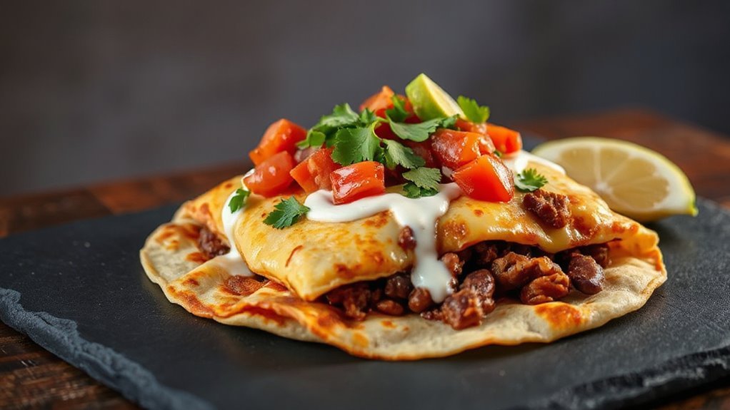 elevate mexican pizza presentation