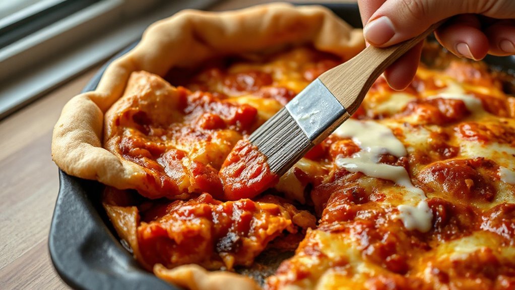 flaky crust pizza preparation