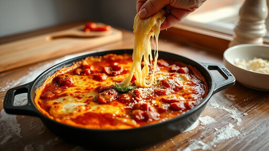 homemade deep dish pizza