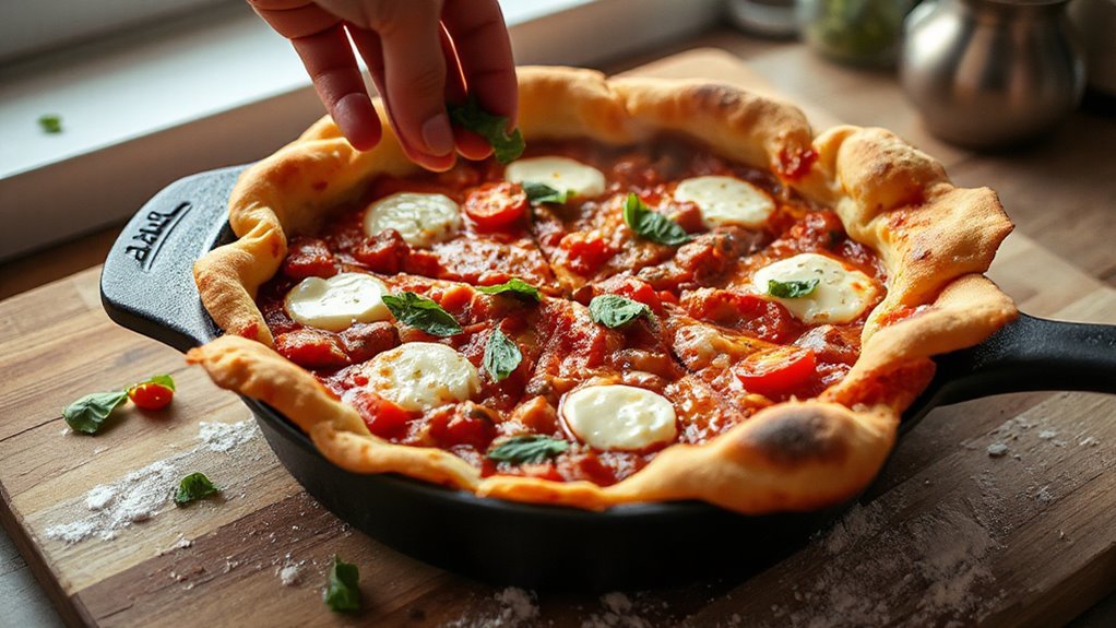 homemade deep dish pizza