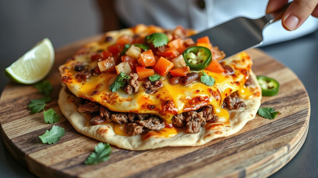 homemade flavorful mexican pizza