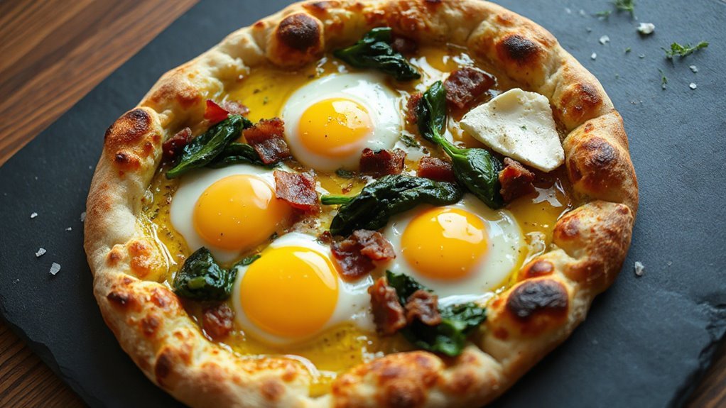master breakfast pizza cooking