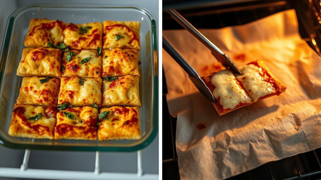 store and reheat pizza