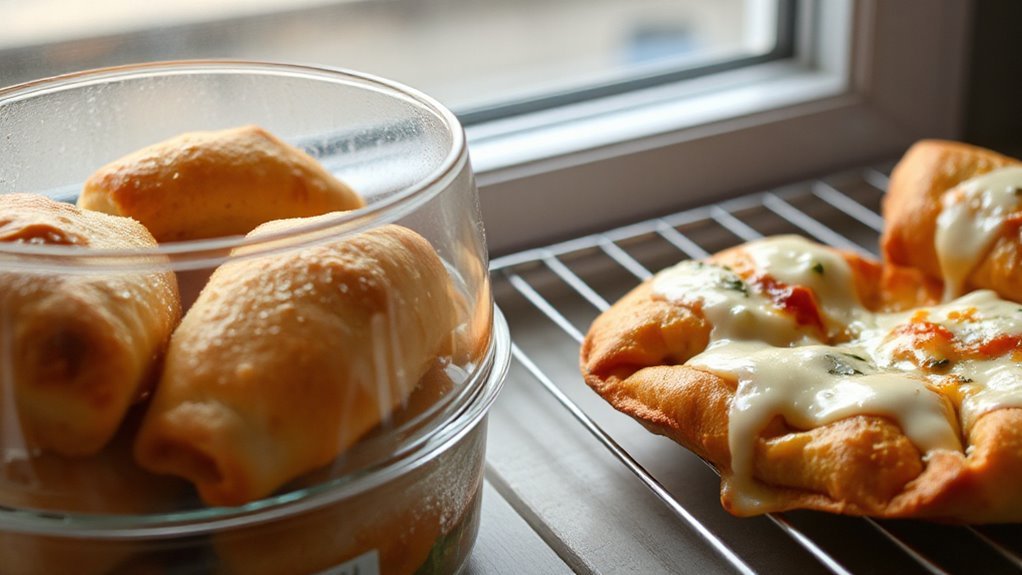 storing and reheating pizza rolls