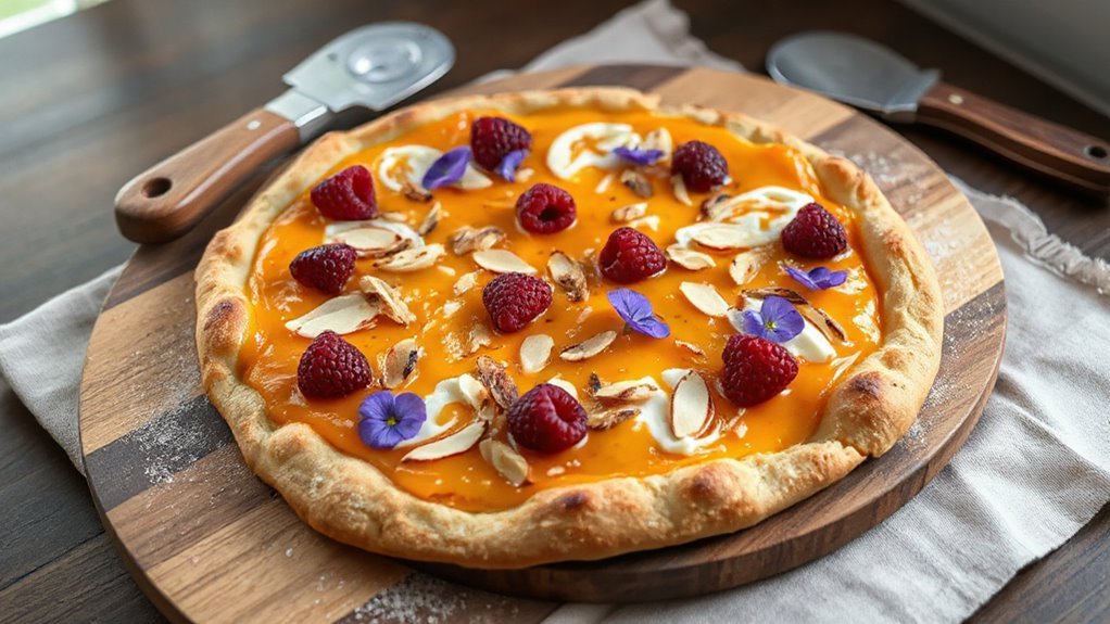 vegan fruit dessert pizzas